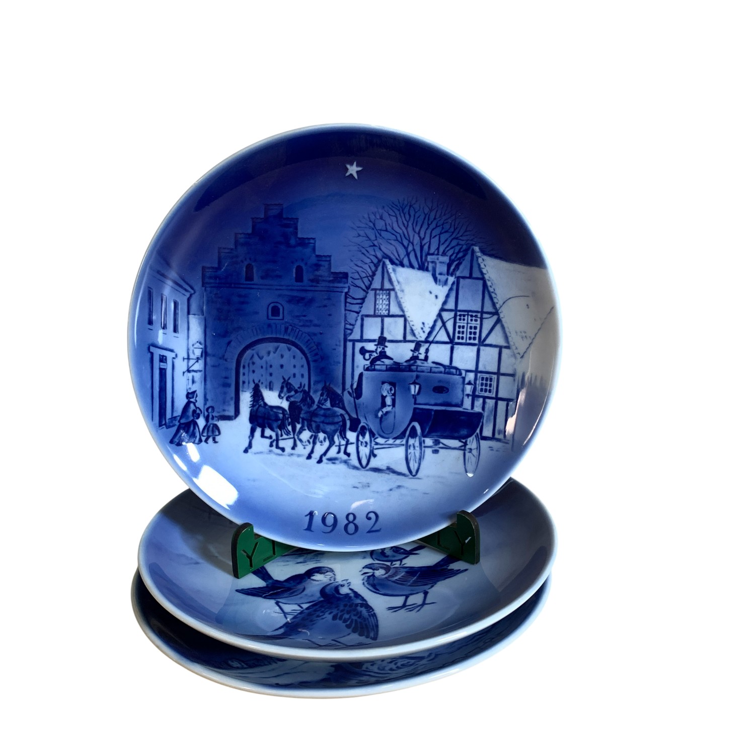 Désirée Denmark Old Copenhagen Blue Jul Tallrikar 3st