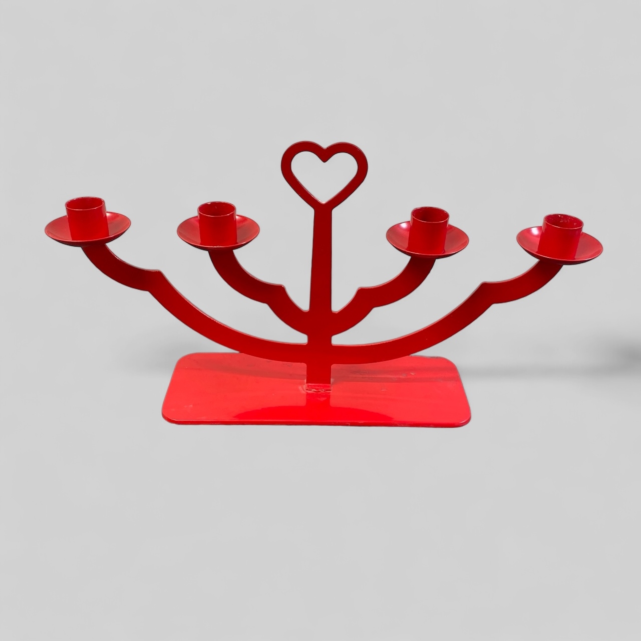 IKEA Ljusstake Röd Metall Adventsljusstake