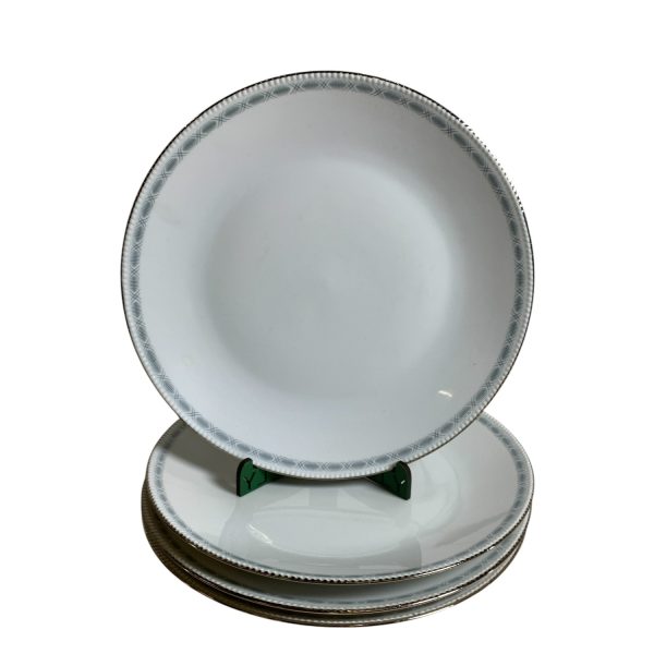 Hackefors Porslin Sweden 4st Mattallrikar 25 cm Vit Tallrikar
