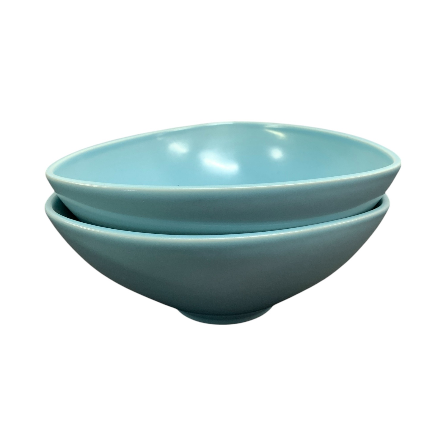 Höganäs Keramik Skål 2st Turkos 15cm Design Skålar Trekantig Frukostskål