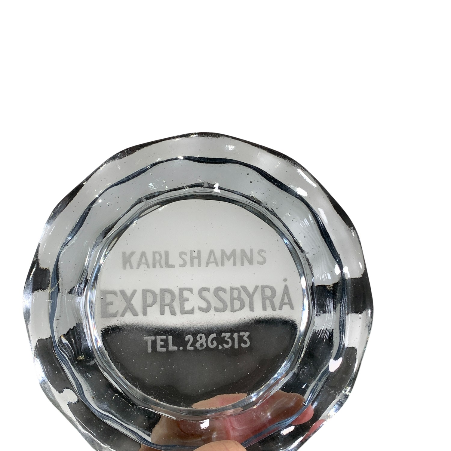 Karlshamns Expressbyrå Askfat Glas Fat 15cm