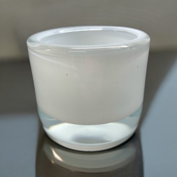 Ljuslykta Glas Ljushållare Vit