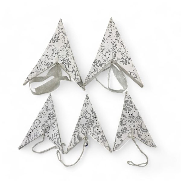 Adventsstjärnor 5st Julstjärna Vit/Silver Glitter