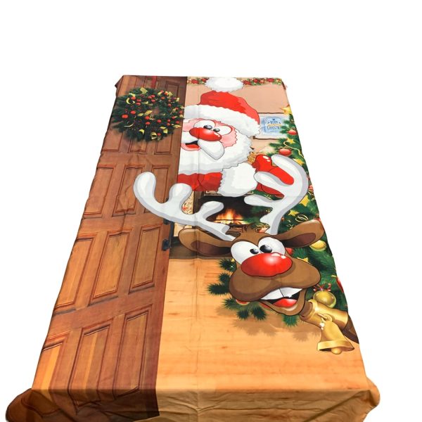 Jul Welcome Door Dekoration Jultomten klistermärken på dörrarna Jultextil Jul