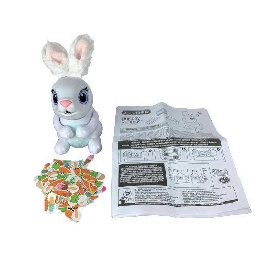 Zoomer Hungry Bunnies Vit Batteridriven Mat Morot Glass Robot