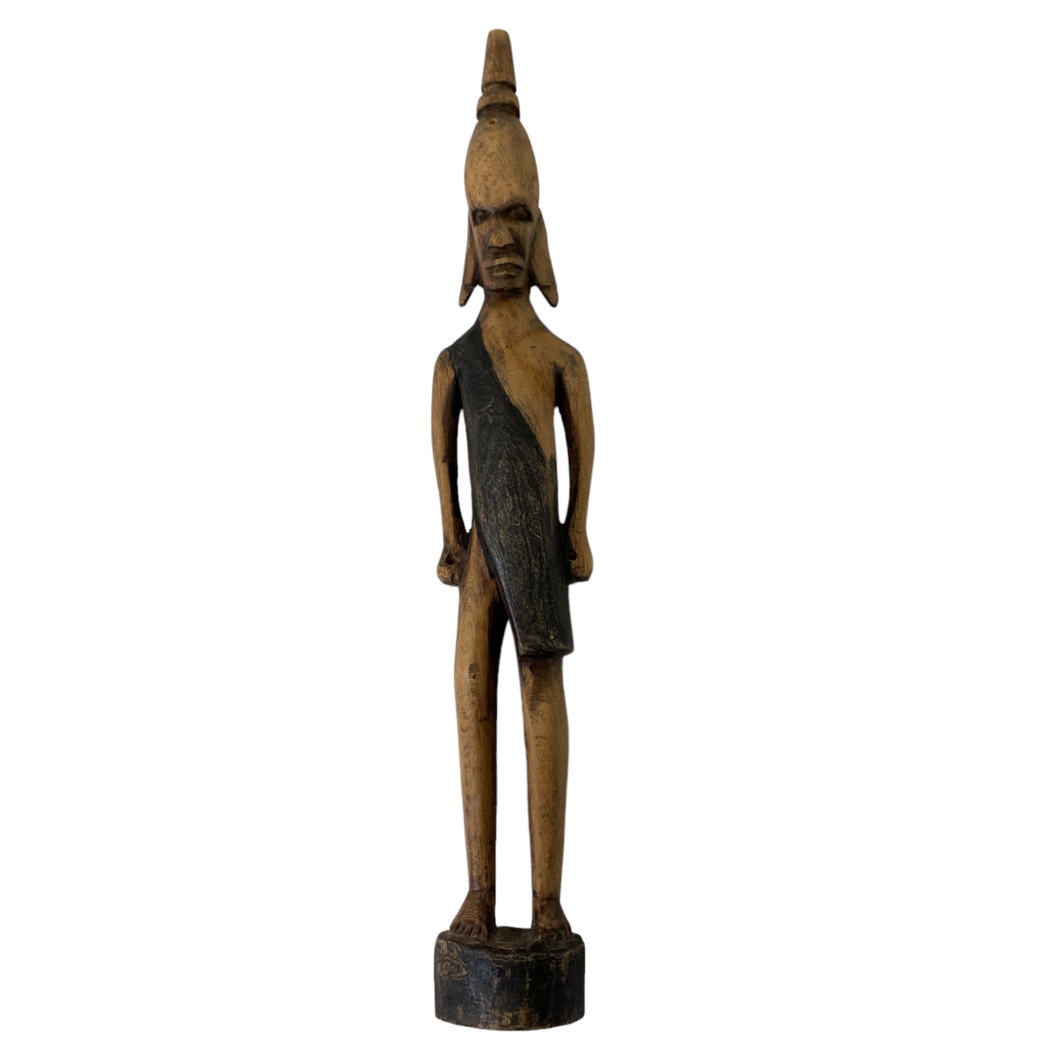 Afrikansk Trä Figur Träfigur Vintage Retro Design