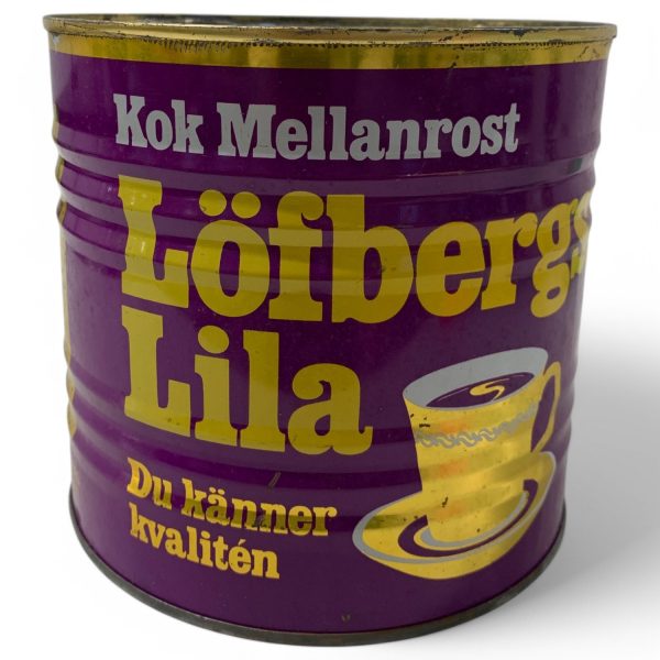 Löfbergs Lila Kaffeburk Plåtburk Plåt Burk