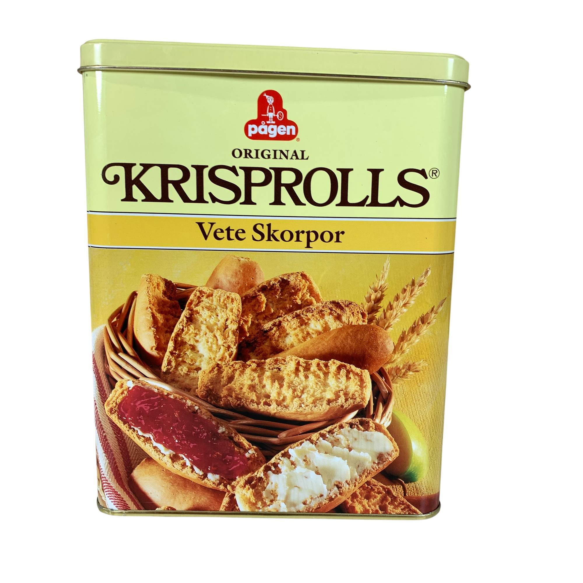 Pågen Original Krisprolls Vete Skorpor Plåtburk Burk 22cm