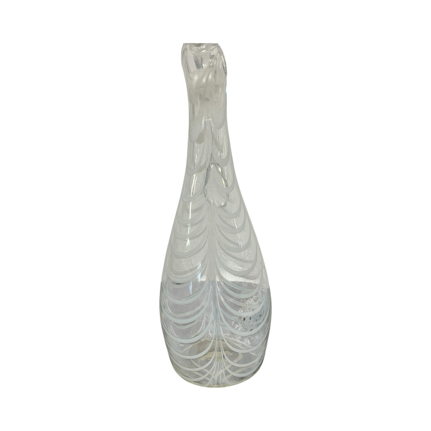Karaff Vit Linjer 24cm Glaskaraff Glas Vintage - Bild 6