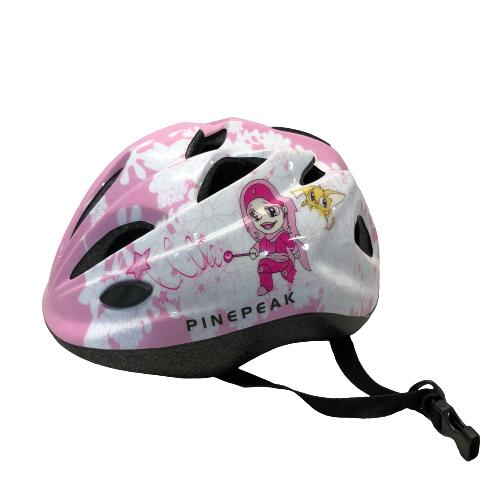 Pinepeak Hjälm stl 52-56cm Vit/Rosa Cykelhjälm