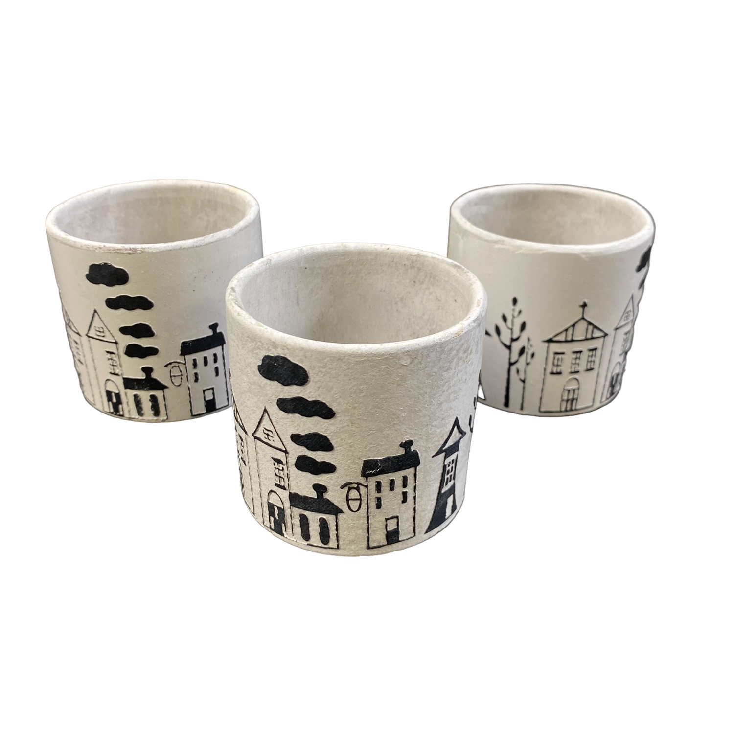 Liten Kruka 3st Krukor Vit Design