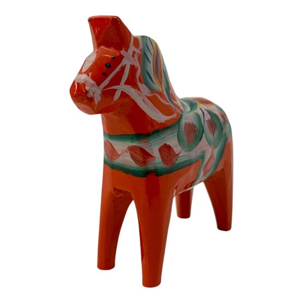 Liten Dalahäst 7cm Trä Häst Figurin Röd Vintage Retro