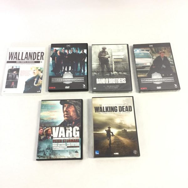 DVD Filmer Serier 6 st Walking Dead Band Of Brothers Wallander