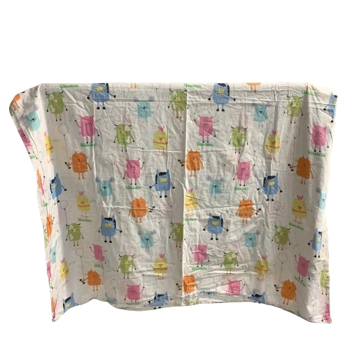 Påslakan Barn Vit/Flerfärgad Djur Katt Gris Kyckling Häst Ko