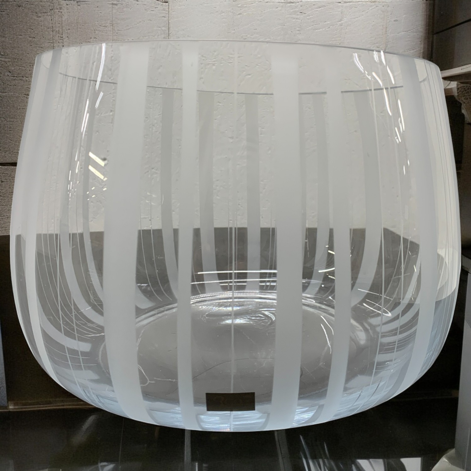 Steninge Slott White Line Glasskål Skål Glas Etikettmärkt
