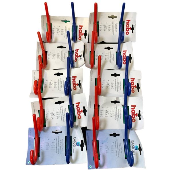 10st Krokar Krok Dubbelkrok Klädhängare Vägghängare Habo Sangill