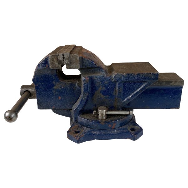 Skruvstycke Skruvstäd Blå Skruv Städ Stycke Vintage Retro