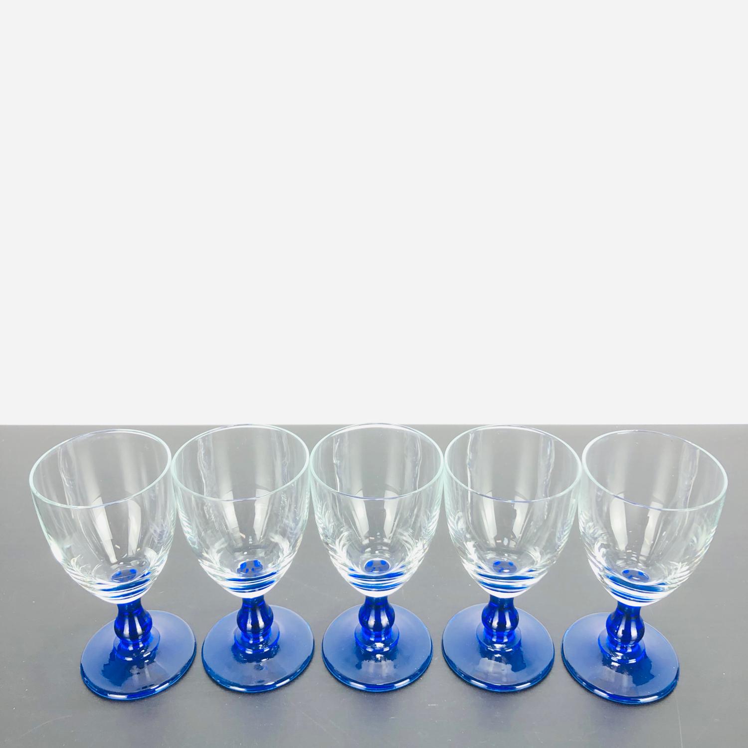 Glas, Vinglas, Blå, 5 st - Bild 3