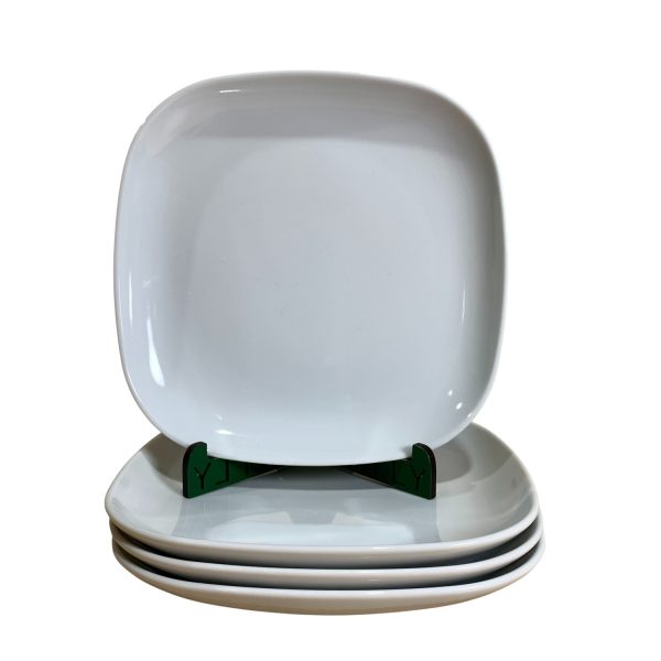 Fyrkantiga Tallrikar 4st 18cm Vit