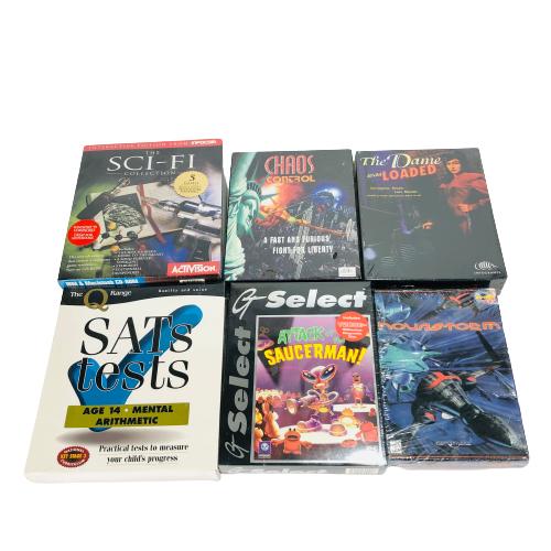 Datorspel 6 st, Attack of the Saucerman Chaos Control Novastorm Sci-fi