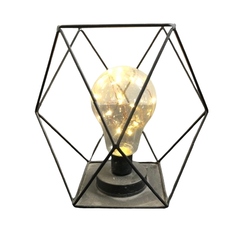 Bordslampa Batteridriven Svart Lampa