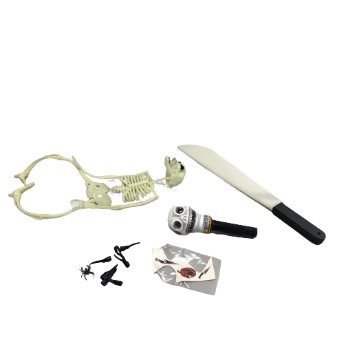 Halloweensaker Skelett Svärd Dödskalle Ficklampa Klor Halloween Självlysande