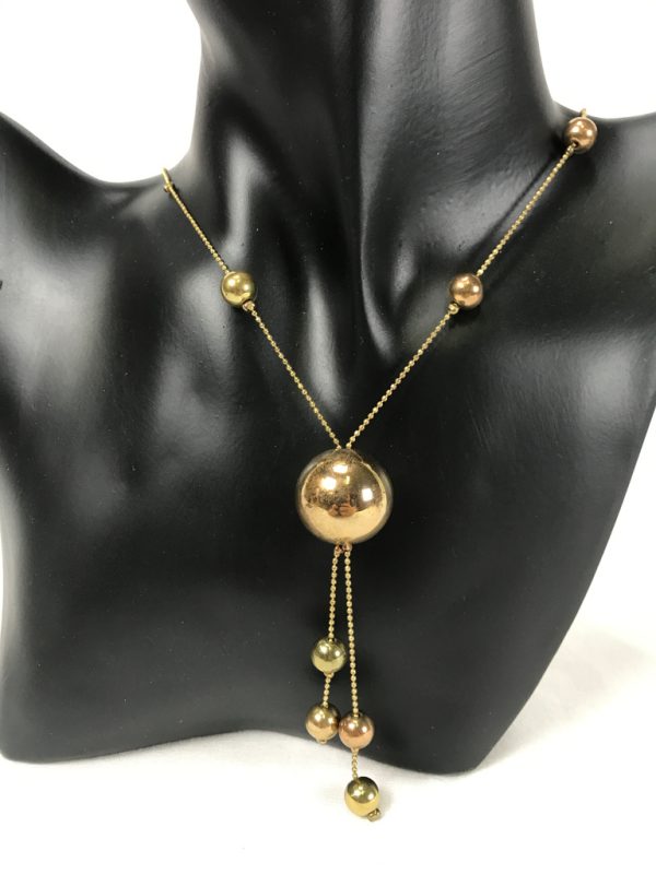 Guldigt montini halsband. Skick: Ok