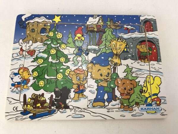 KÄRNAN Bamse Trä Pussel. 12bitar. Skick: Ok