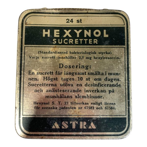 Hexynol Plåtask Plåt Ask Sucretter Astra Vintage