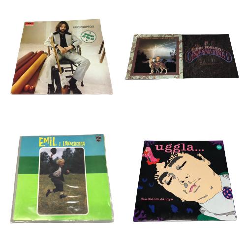 LP-Skivor Vinyl Skivor 5st LP Uggla Emil i Lönneberga Eric Clapton Fogerty 12"