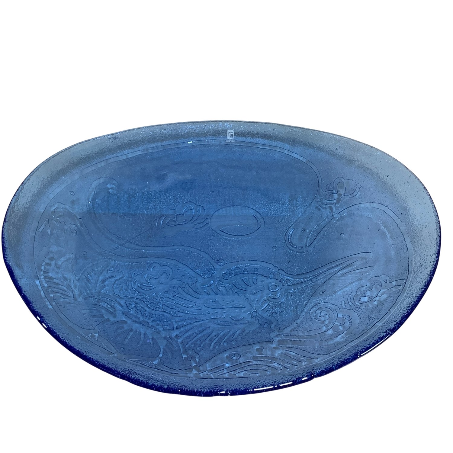 Johansfors Ardy Struwer Fat Blå Glas Design 40cm Skaldjursfat