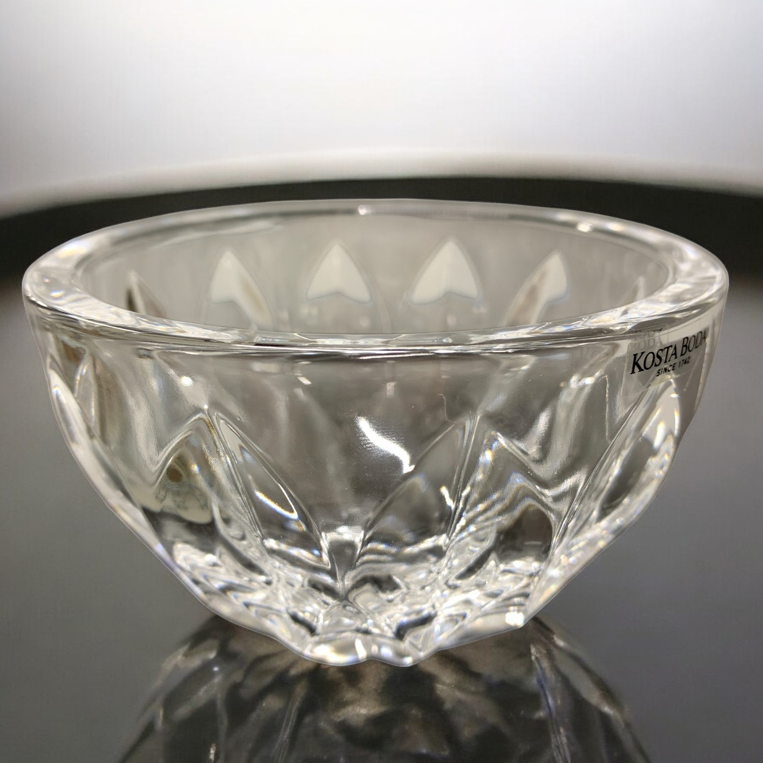 Kosta Boda Rolf Sinnemark Opus Kristallskål Skål Glas Glasskål Etikettmärkt