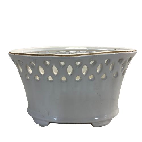 Kruka Retro Vintage Design Vit