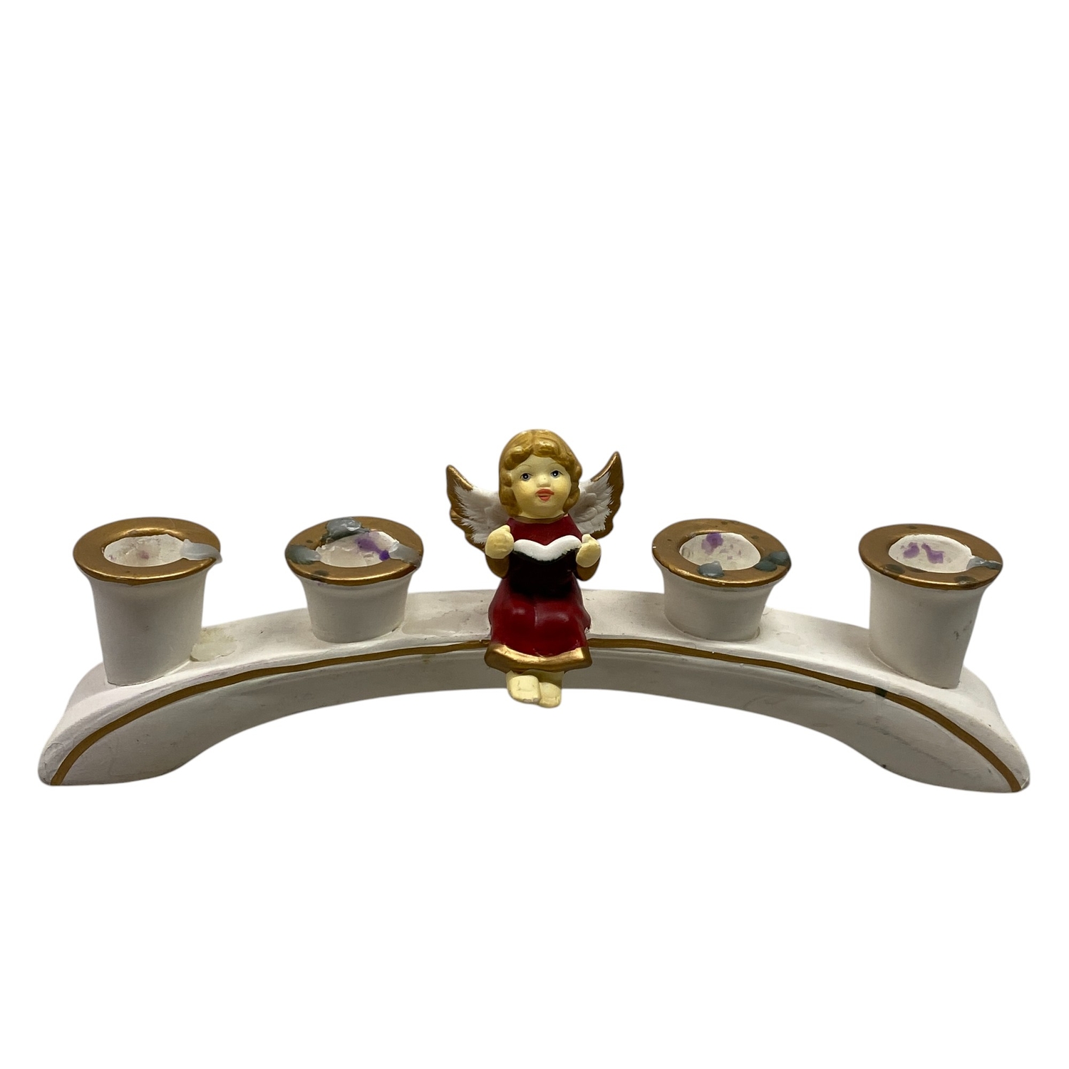 Ljusstake Ängel Adventsljusstake Ljushållare Vintage Jul Christmas