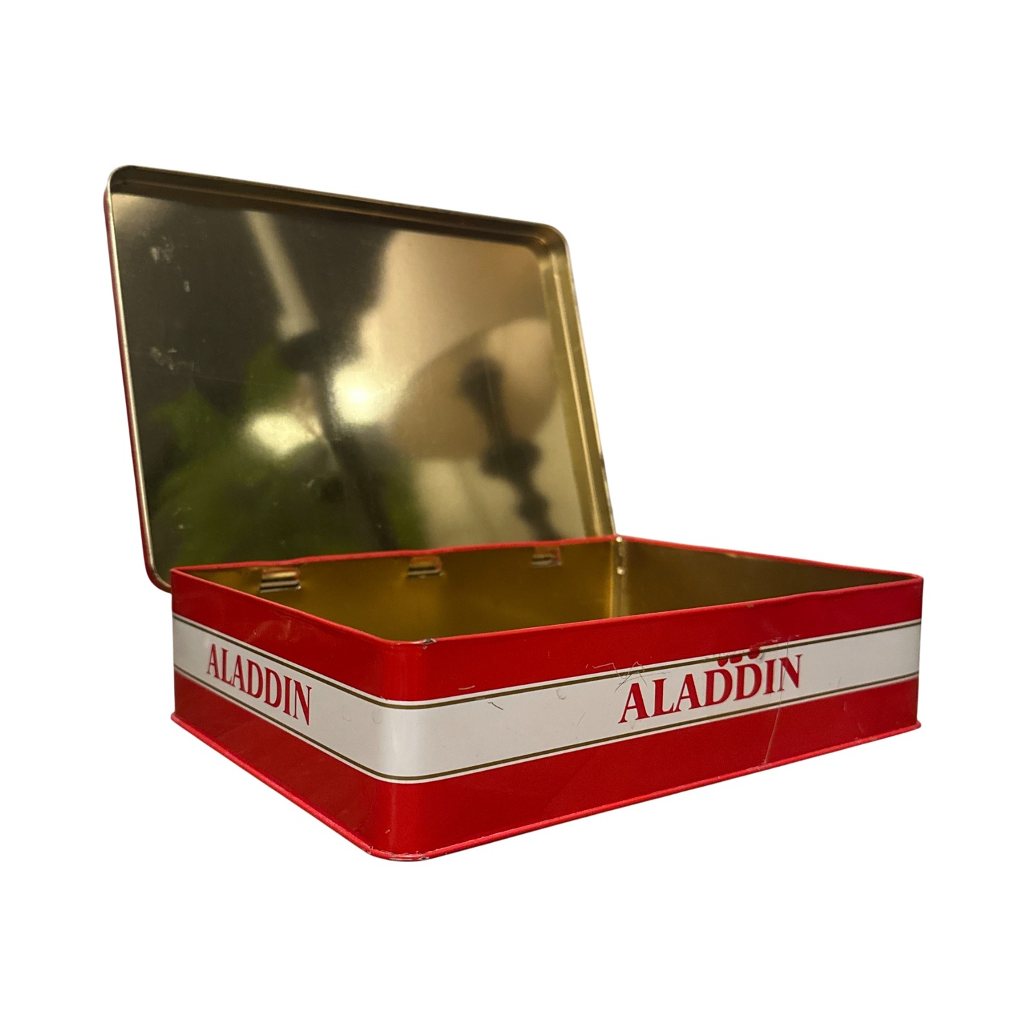 Aladdin Plåtburk 90-tal Vintage Retro Marabou 1993 Chokladask Ask Burk Nostalgi