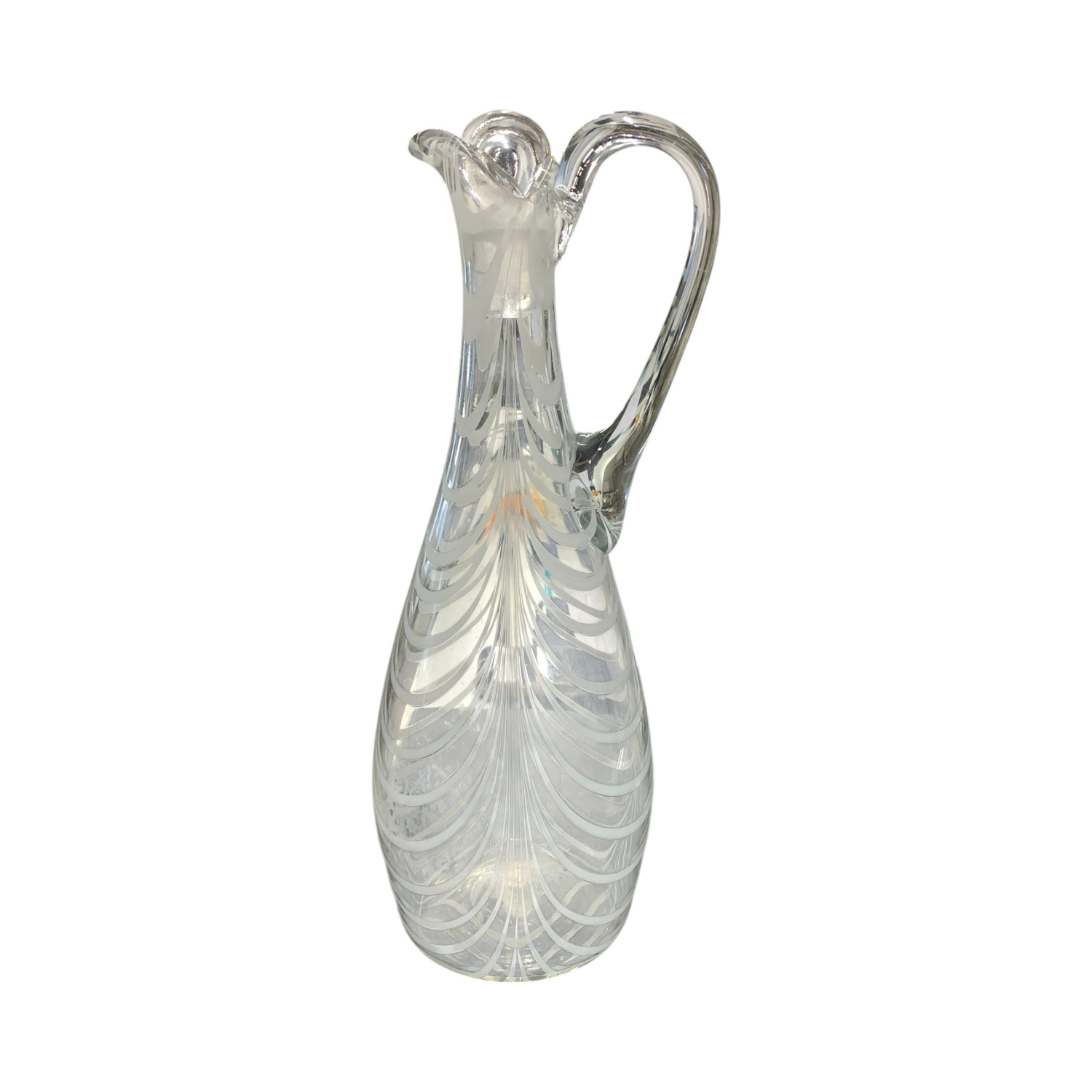 Karaff Vit Linjer 24cm Glaskaraff Glas Vintage - Bild 9