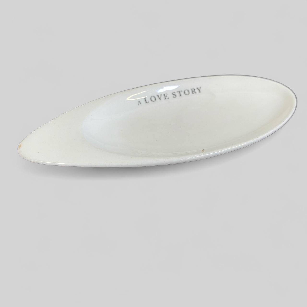 Exxent Litet Fat Vit Porslin ”A Love Story” Stämplad