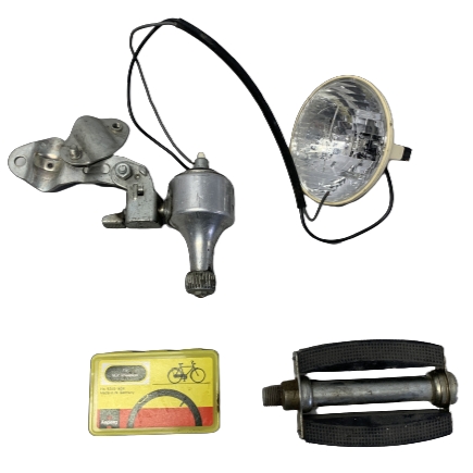 3-delar Dynamolampa Fix Vulcanisation Fotpedal Cykeltillbehör Retro