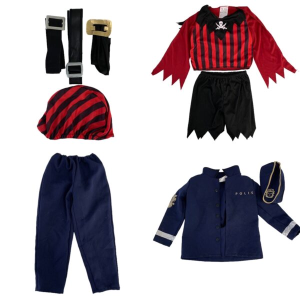 Maskeradkläder stl 104 Polis Pirat Barn Barnkläder Utklädnadskläder