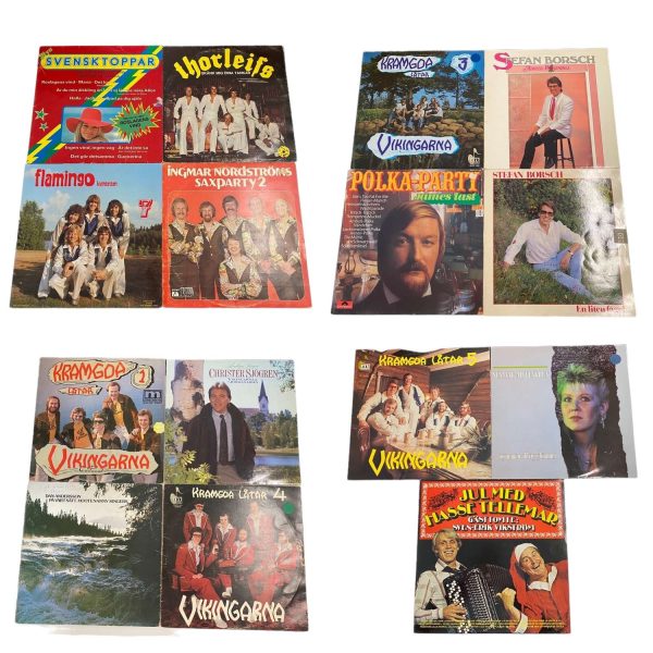 LP-skivor Vinyl Svenskt 15st Vikingarna Thorleifs Flamingo Ingmar Nordströms