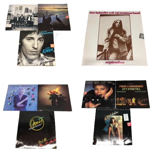 Vinyl LP 10st LP-Skivor Vinylskivor September Bruce Springsteen Eva Dahlgren 12"