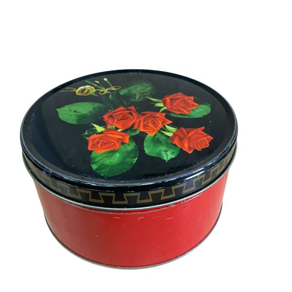 Kärner Kaffe Plåtburk Röd Svart Burk