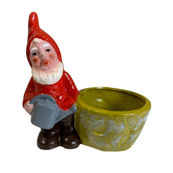 Jultomte Tomte Retro Kruka Jul 19cm Röd Julkruka