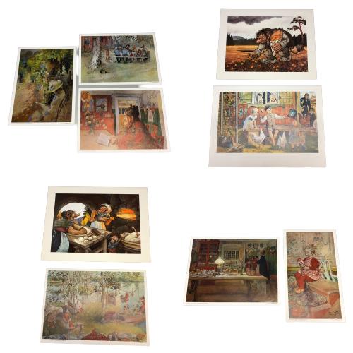 Bilder Posters 10 st Carl Larsson Motiv Retro Vintage Troll