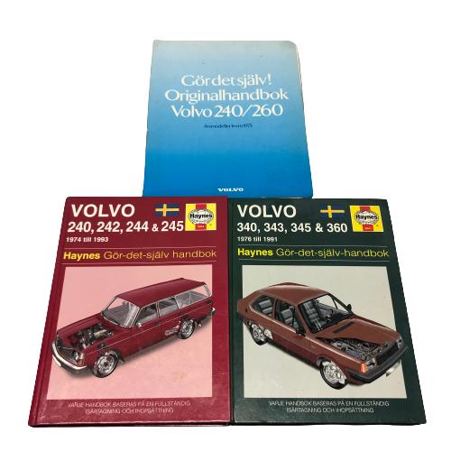 Volvo Handbok 3st 1974-1993 Gör det Själv Handbok Retro Reparation