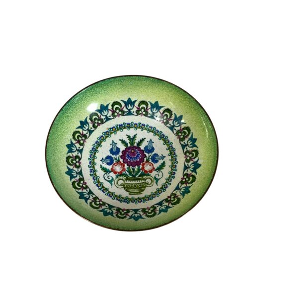 EZ Austria Skål 11,5cm Grön Vintage Emalj