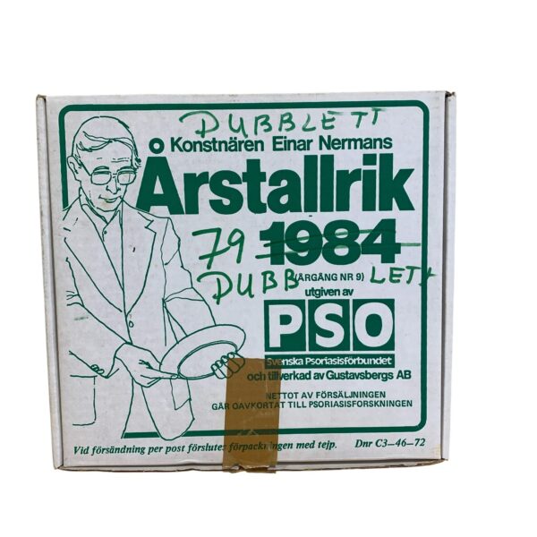 Gustavsberg Einar Nermans års tallrik 1984 Jultallrik Vintage 80-tal