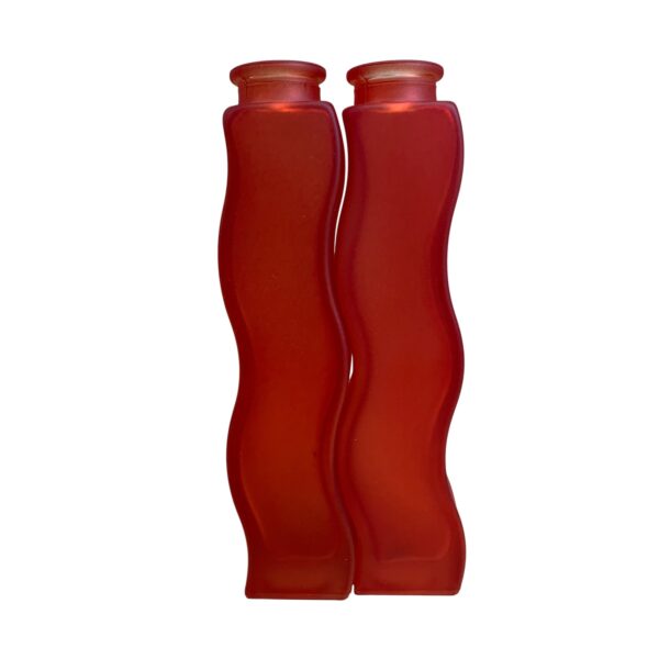 Vaser 90-tal Röd Vas 21cm Glas