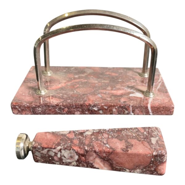 Skrivbordsset Marmor 2-delar Brevställ Sigillstamp Vintage Retro