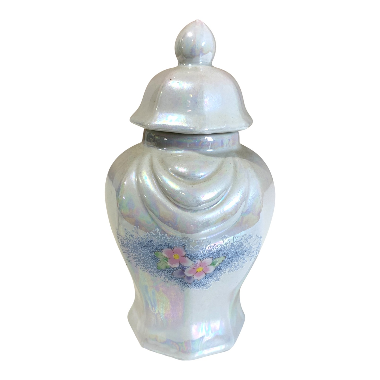 Lockurna Urna med Lock 16cm Vintage Design Retro